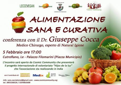 Alimentazione sana e curativa - Con il Dott. Giuseppe Cocca