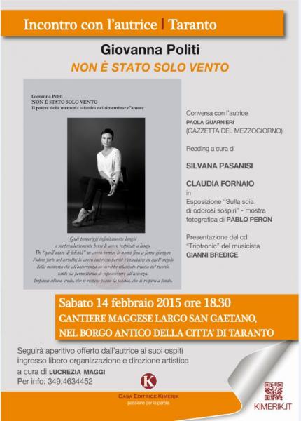 Presentazione del libro "Non è stato solo un vento"
