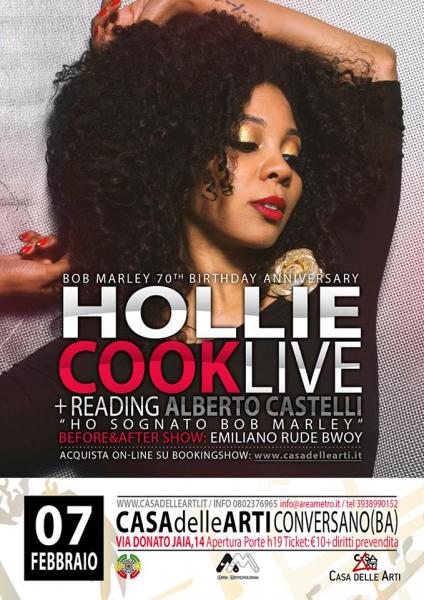 70esimo compleanno di Bob Marley con Hollie Cook in concerto e reading "Ho sognato Bob Marley" di Alberto Castelli