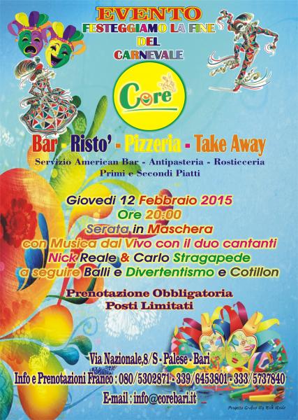 Evento Festeggiamo la Fine del Carnevale  Core