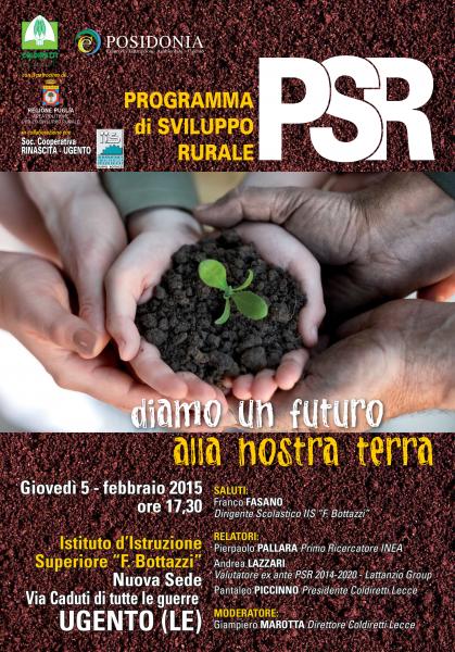 "Diamo un futuro alla nostra terra", all'Istituto Bottazzi di Ugento si discute del PSR Puglia 2014-2020