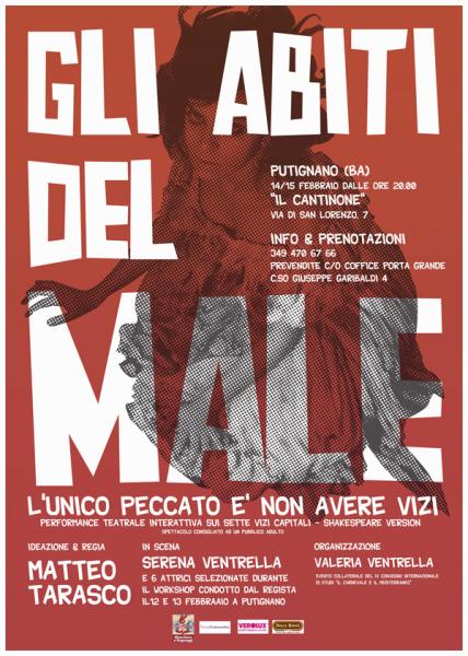 Gli abiti del male: performance teatrale interattiva sui 7 vizi capitali