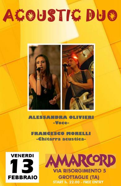 Ancora musica con un duo ACUSTICO!!!!
