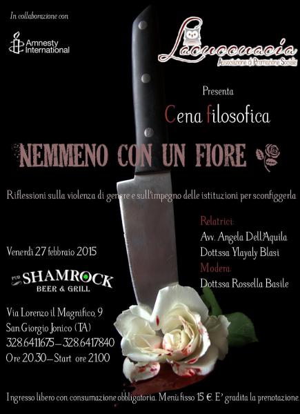 Cena Filosofica - Nemmeno con un fiore