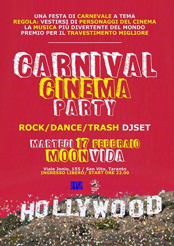 Carnival Cinema Party - Rock/Dance/Trash DJ-SET selected by Vintage Night