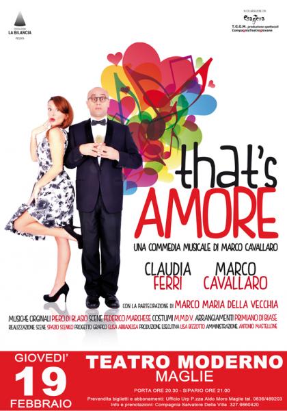 THAT'S AMORE commedia musicale di Marco Cavallaro