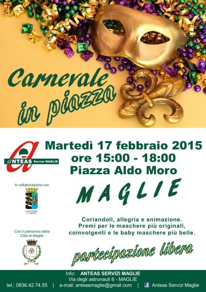 CARNEVALE IN PIAZZA con Anteas Servizi Maglie