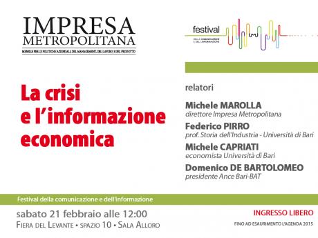 La crisi e l’informazione economica, Festival della comunicazione e dell’informazione