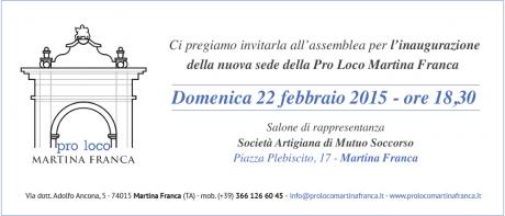 Inaugurazione della sede della Pro Loco Martina Franca