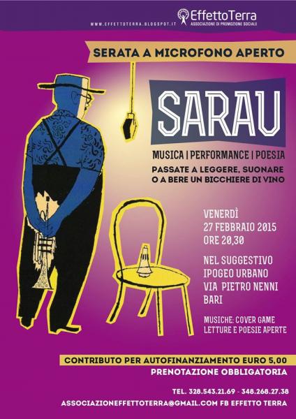 Sarau di Effetto Terra == Musica, Performance, Poesia