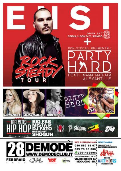 Demodè Club presenta Ensi: Rock Steady Tour