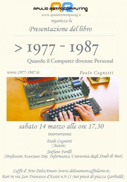 Presentazione Libro "1977-1987 Quando il computer divenne Personal"