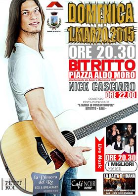 Concerto: NICK CASCIARO - “Migliori Anni Band"