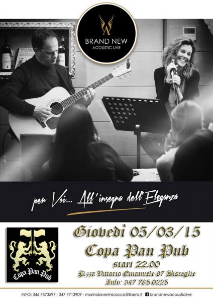 “Brand New Acoustic Live” al Copa Pan Pub Bisceglie