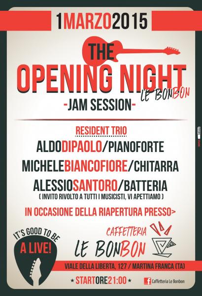 Opening Jam Session @ Caffetteria Le Bonbon