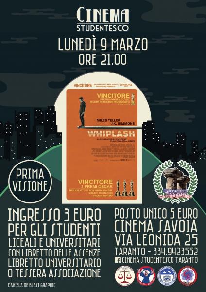 "Whiplash" in rassegna al Cinema Savoia