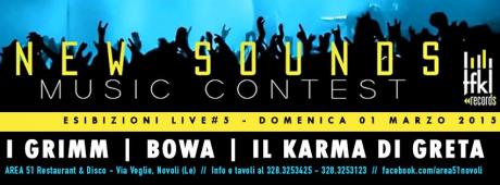 Ultima serata di selezioni per "New Sounds": sul palco dell'Area51 di Novoli I Grimm, Bowa e Il Karma di Greta