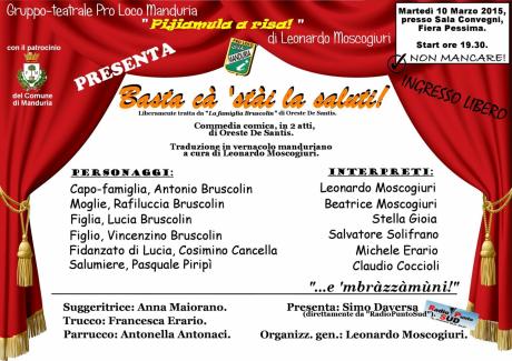 Commedia in vernacolo  – “Basta cà ‘stài la saluti!”