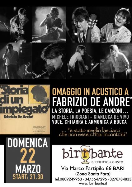 Omaggio in Acustico a Fabrizio De Andrè