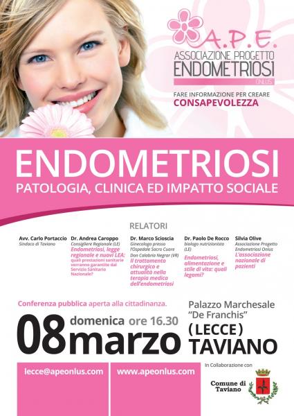 Conferenza A.P.E Onlus: "Endometriosi, patologia, clinica e impatto sociale", Palazzo Marchesale di Taviano