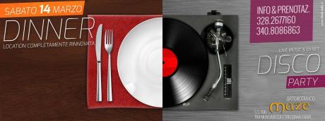"Dinner & Dj-Set"  al Mazè (Orto Botanico)