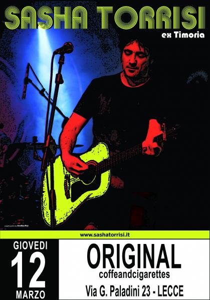 SASHA TORRISI: voce e chitarra dei TIMORIA giovedì 12 marzo al coffeeandcigarettes