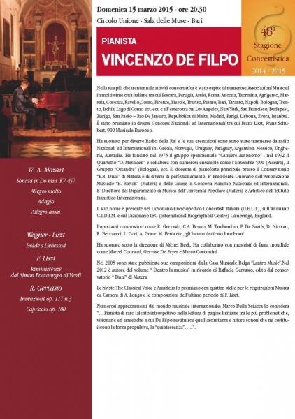 Ente Morale " IL CORETTO "  48° STAGIONE CONCERTISTICA 2014/2015