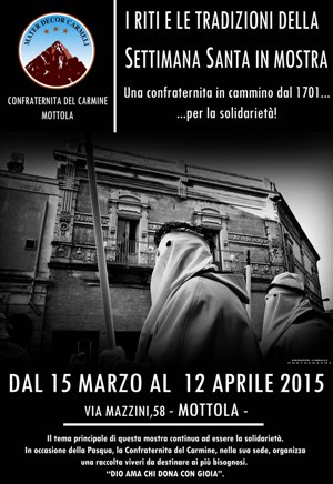 MOTTOLA (TA). La Confraternita del Carmine inaugura, domenica 15, la mostra sulla processione dei Misteri in miniatura