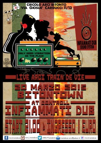 Roots Reggae Dub Night all'Arci Train de Vie /w Infiammati DUB SOUND System