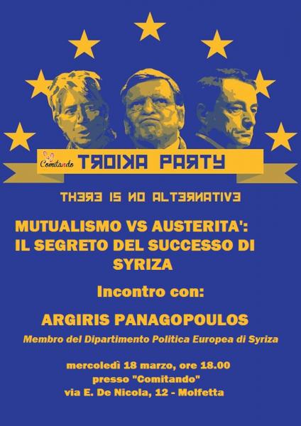 Mutualismo VS. Austerità: Il segreto del successo di Syriza. Incontro con Argiris Panagopoulos