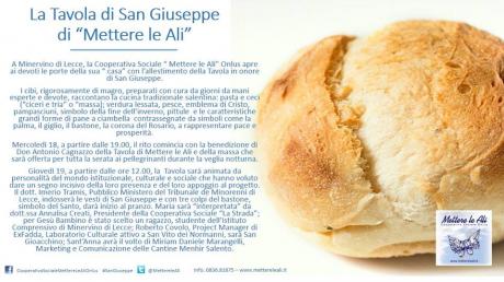 La Tavola di San Giuseppe di “Mettere le Ali”
