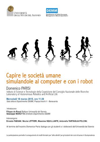 Capire le società umane simulandole al computer e con i robot
