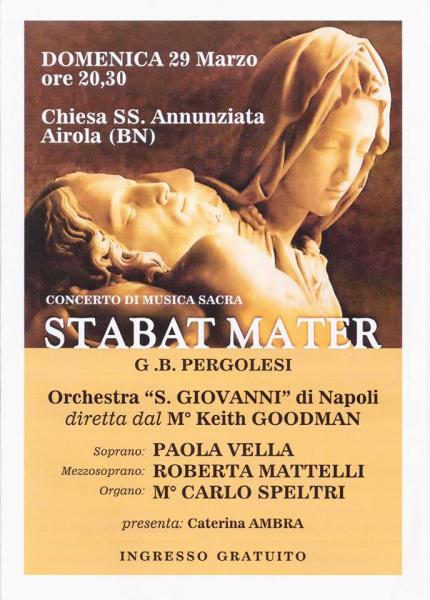 Stabat Mater (G. B. Pergolesi) - concerto di musica sacra