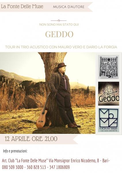 FONTE DELLE MUSE concerto del cantautore ligure "GEDDO"