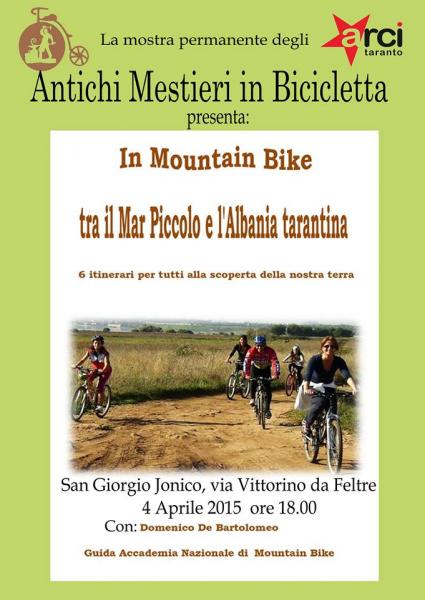 Presentazione guida escursionistica: In mountain bike tra il Mar Piccolo e l'Albania tarantina
