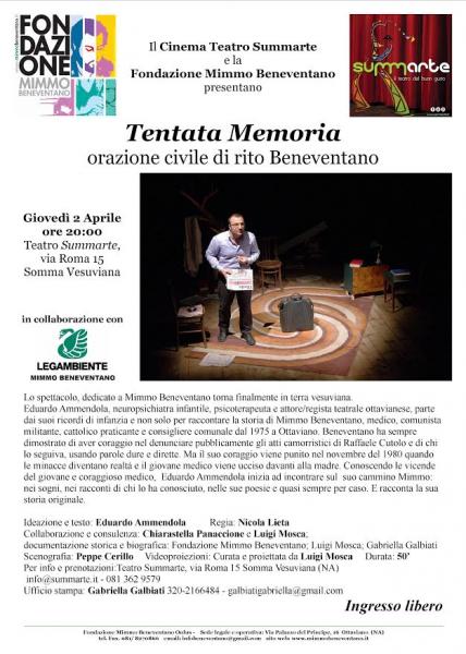 Tentata Memoria. Orazione di rito civile Beneventano