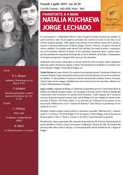 Ente Morale " IL CORETTO "  48° STAGIONE CONCERTISTICA 2014/2015