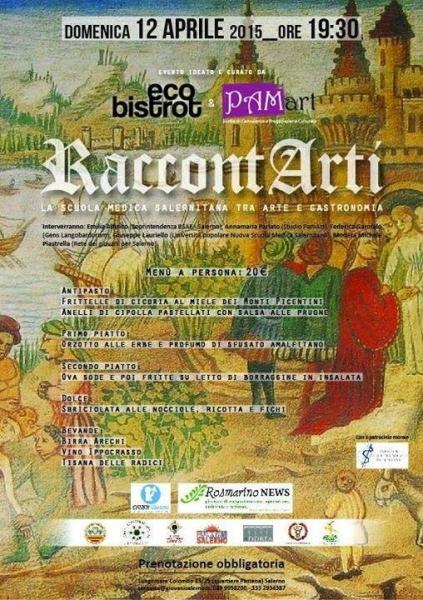 E' tempo di “RaccontArti” - La Scuola medica salernitana tra arte e gastronomia