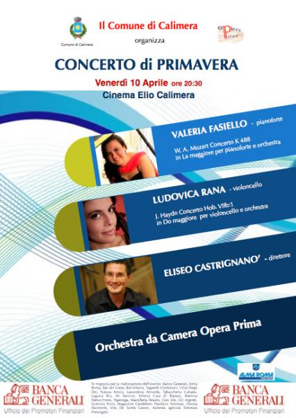 Castrignanò, Fasiello e Rana per il Concerto di Primavera a Calimera