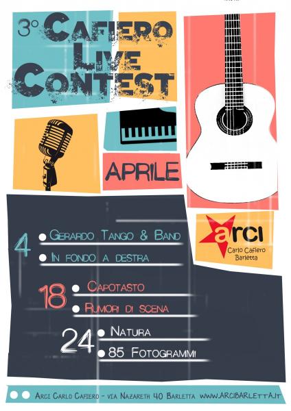 3° Cafiero Live Contest - calendario live Aprile