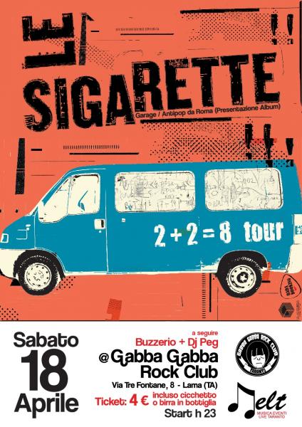 Sabato 18 aprile - The Black Spot Alt Rock + LeSigarette live garage / antipop da Roma + Dj Set