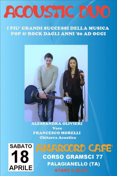 Francesco Morelli "Acoustic Duo" all'Amarcord Cafè