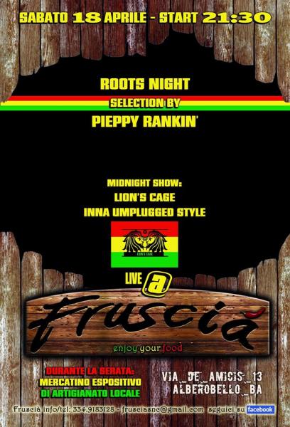 Afterparty Gaza Parkour---Roots Night with "LION'S CAGE" Live + Pieppy dj
