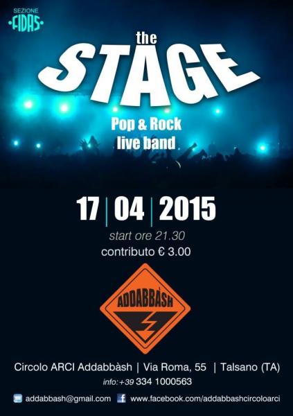 Serata live con The Stage Musica Pop Rock Italiana e Straniera