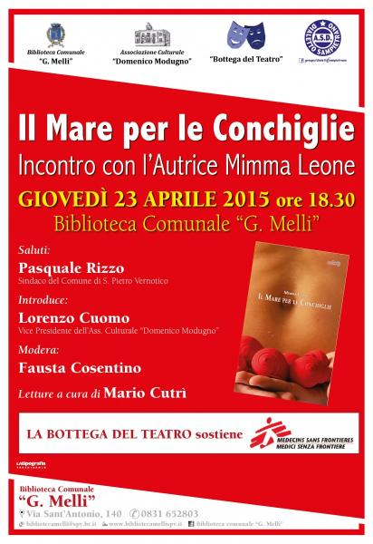 "Il mare per le conchiglie": incontro con l'autrice Mimma Leone