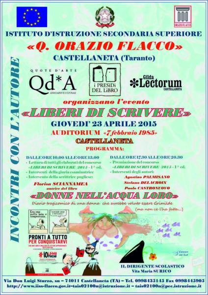 LIBERI DI SCRIVERE - evento letterario a Castellaneta