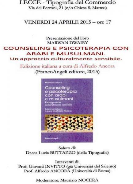 Presentazione del libro "Counseling e psicoterapia con arabi e musulmani" negli spazi della Tipografia del Commercio