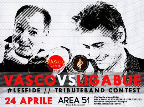 Sfida a tutto rock sul palco dell'Area51 di Novoli. Ancora "Vasco vs Ligabue", con Vascolive e Figli di Rock'n roll