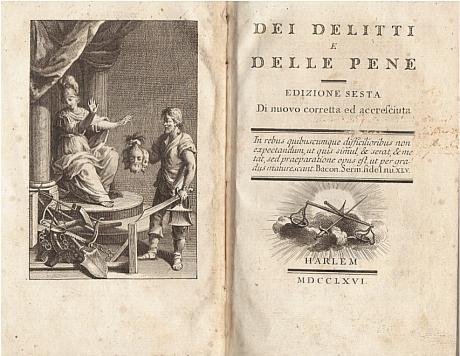 250 Anni Dei delitti e delle pene di Cesare Beccaria