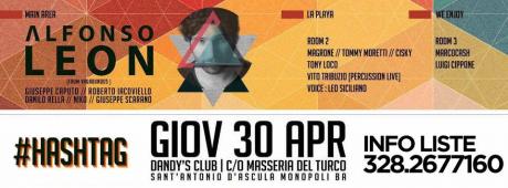 Hashtag Party con Alfonso Leòn dj e 3 situazioni musicali